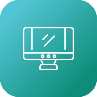 vektör lcd simgesi illüstrasyonu