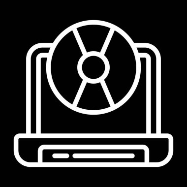 dizüstü bilgisayar simgesi, web basit illüstrasyon 