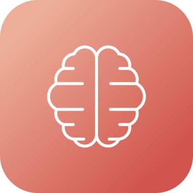 Soyut arkaplanda beyin simgesi izole edildi