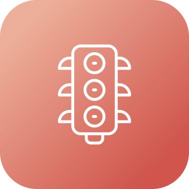 kontrol ışığı renk çizgisi simgesi, vektör illüstrasyonu