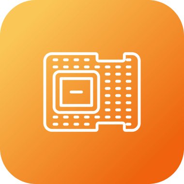 İşlemci web simgesi vektör illüstrasyonu