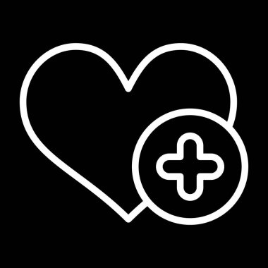 kalp vektör simgesi düz simge