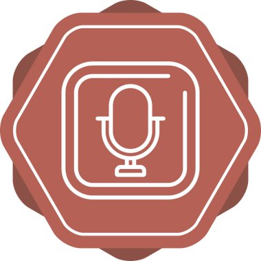 Modern mikrofon simgesinin vektör çizimi