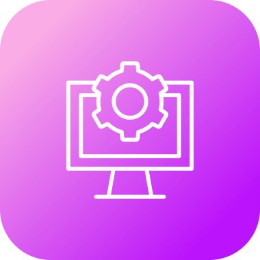 dişli simgesinin vektör illüstrasyonu