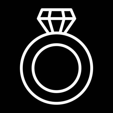 Elmas halka ikonu vektör illüstrasyonu