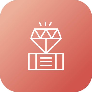 Elmas simgesi vektör illüstrasyonu