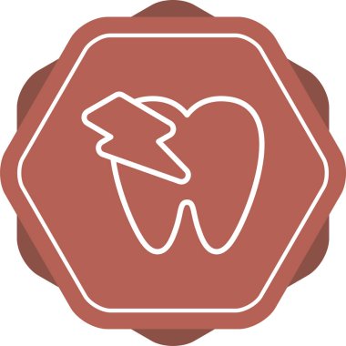 Modern diş simgesinin vektör çizimi