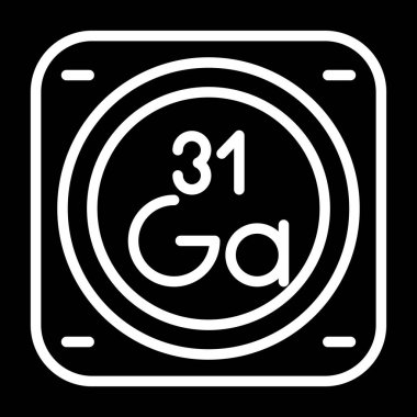 Metal kimyasal element ikon vektör çizimi