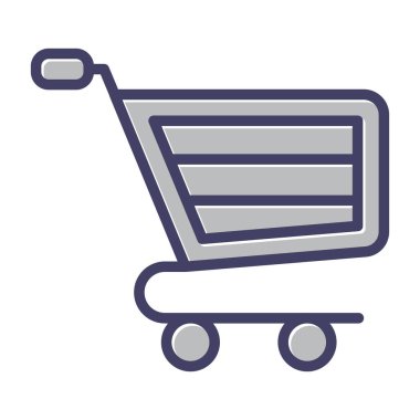 Cart Doldurulmuş Gradyan Vektör Simgesi Tasarımı