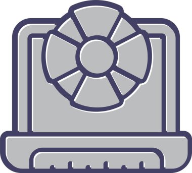 dizüstü bilgisayar simgesi, web basit illüstrasyon 