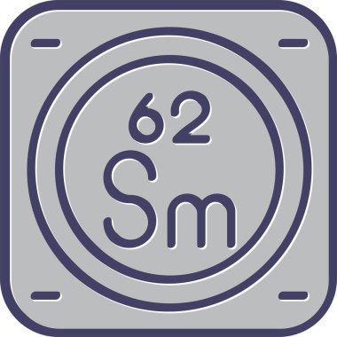 Bir kimyasal elementin vektör çizimi