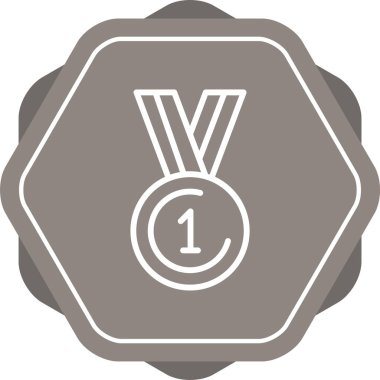 Madalya. Web simgesi basit illüstrasyon