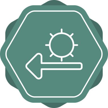 Benzersiz güneş çizgisi vektör simgesi