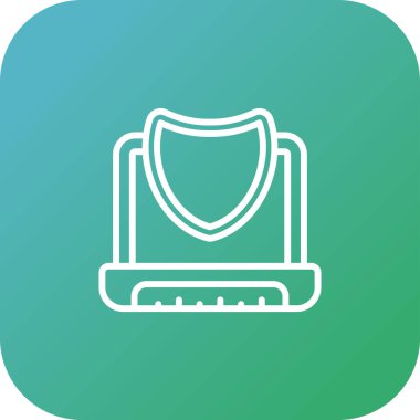 dizüstü bilgisayar simgesi, web basit illüstrasyon 