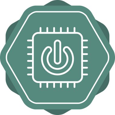 İşlemci. Web simgesi basit illüstrasyon