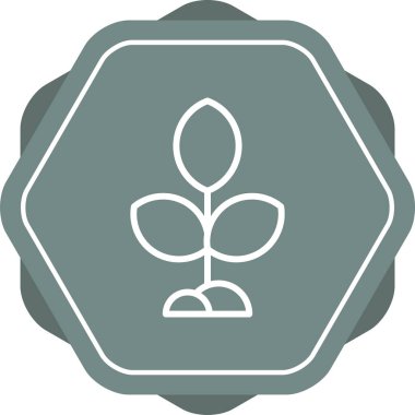 Çiçek modern simgesinin vektör illüstrasyonu