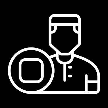 Erkek kullanıcı simgesinin vektör illüstrasyonu