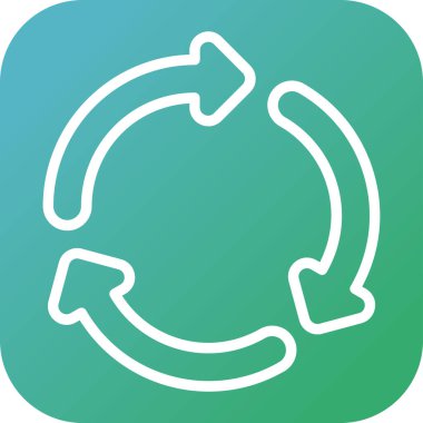 Soyut arkaplanda izole edilmiş geri dönüşüm simgesi