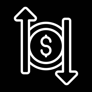 Web için dolar simgesi, vektör illüstrasyonu