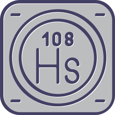 Metal kimyasal element ikon vektör çizimi