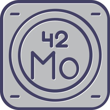 Metal kimyasal element ikon vektör çizimi