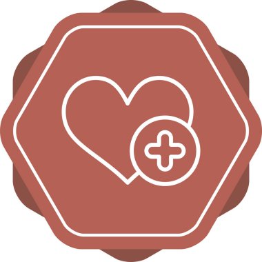 Kalp simgesinin vektör illüstrasyonu