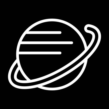 Gezegen simgesi, ağ basit illüstrasyon