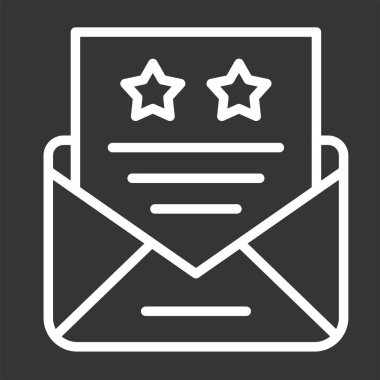 e-posta mektup simgesi, vektör çizim