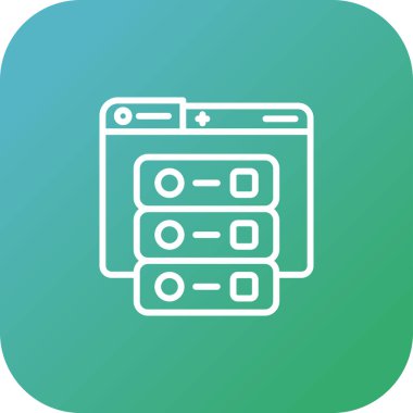 sunucu web simgesi vektör illüstrasyonu