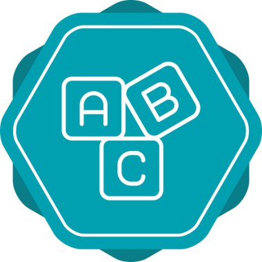 Benzersiz matematik vektör çizgisi simgesi