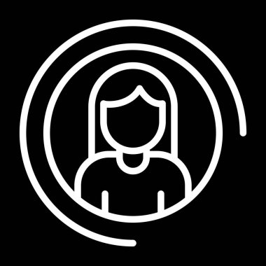 Moda Biçimli Avatar Simgesi İzole Arkaplan