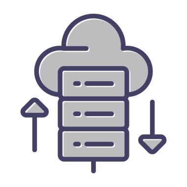 Web Sunucusu Web simgesi vektör illüstrasyonu 