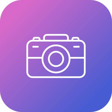 Kamera. Web simgesi basit illüstrasyon