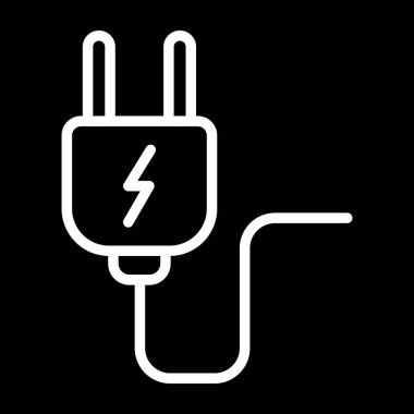 Beyaz arkaplanda elektrik dolgu simgesi