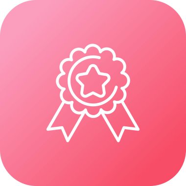 Rozet simgesi soyut arkaplanda izole edildi