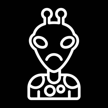 Uzaylı ağ simgesi, vektör illüstrasyonu 