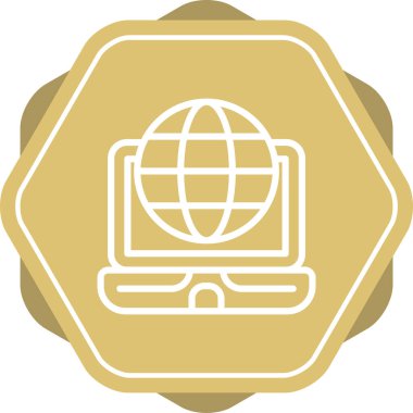 küresel ağ. Web simgesi basit illüstrasyon