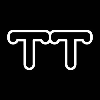 Bir t harfinin vektör illüstrasyonu