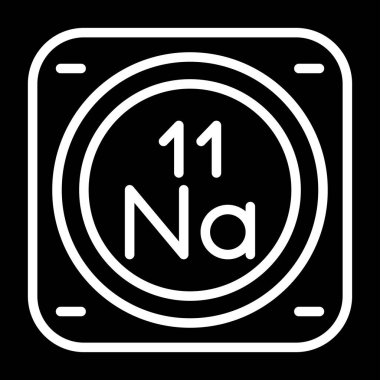 sodyum kimyasal element simgesi, basit satır biçimi