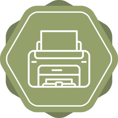 yazıcı vektör simgesi basit illüstrasyon