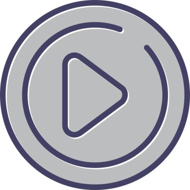 Oynat düğmesi. Basit illüstrasyon