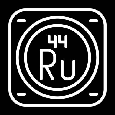 Metal kimyasal element ikon vektör çizimi