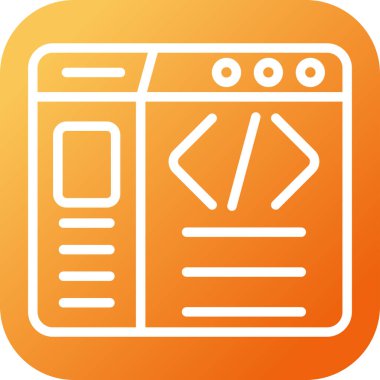 Web Tasarım Web ikonu vektör çizimi