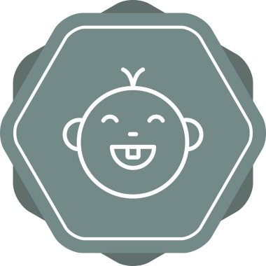 Bebeğim. Web simgesi basit illüstrasyon