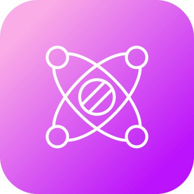 atom simgesi vektör illüstrasyonu