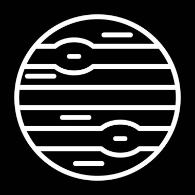 Gezegen simgesi, ağ basit illüstrasyon