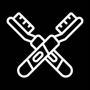 çapraz tornavida ikonu vektör çizimi