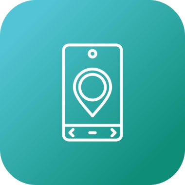 Telefon simgesi, vektör illüstrasyonlu harita işaretleyici