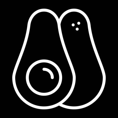 avokado ikonu, sağlıklı gıda konsepti.