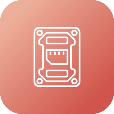 Benzersiz elektronik makine vektör simgesi